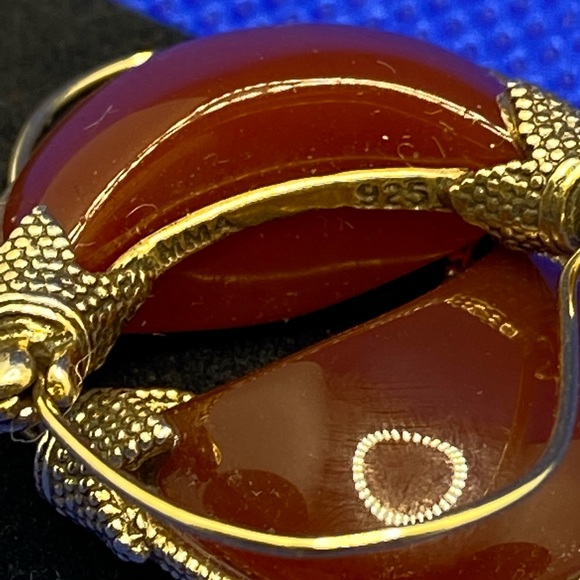 Cypriot Carnrlian “Boat” Earrings - Picture 4 of 4